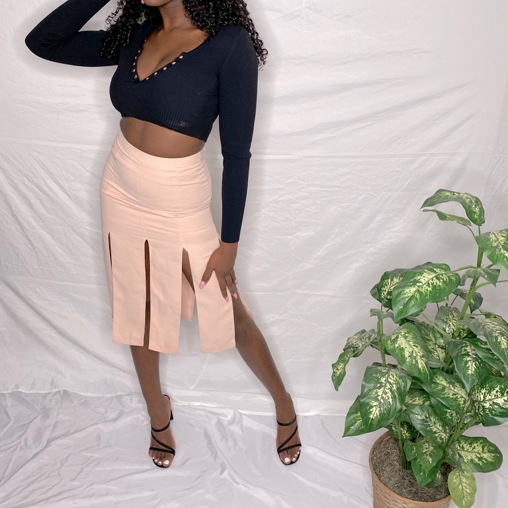 Topshop peach skirt